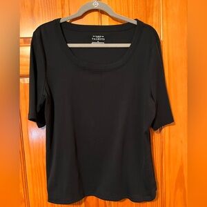 Talbots Classic Black Short Sleeve Top